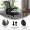 Flash Furniture Black Leather Mid-Back Task Chair - Roller Wheels BL-X-5M-LEA-RLB-GG - alternate 5